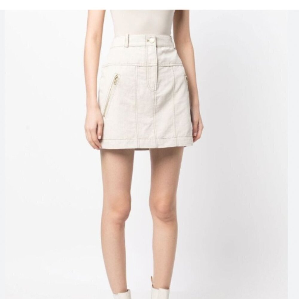 3.1 Phillip Lim Linen Blend Mini Skirt Size 4 EUC